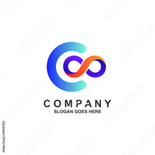 Letter c infinity logo design
