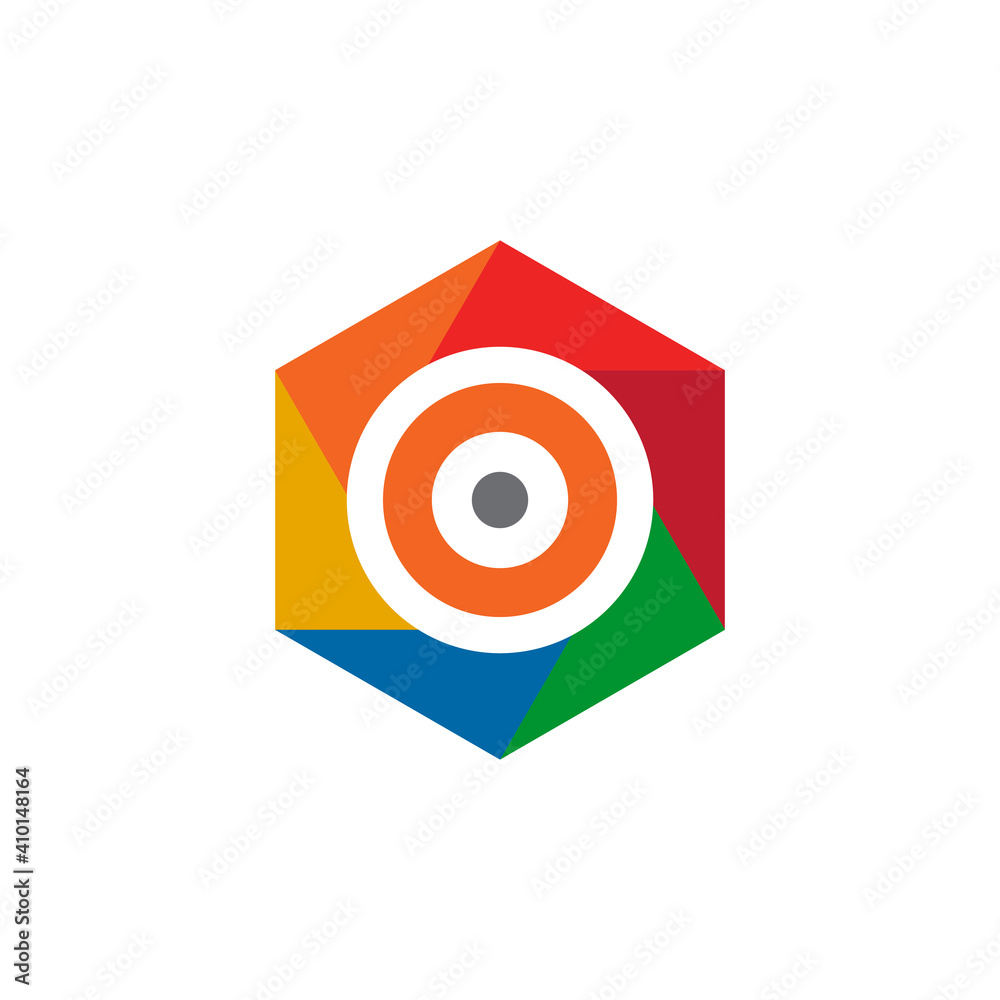 Hexagon shape design logo template Hexagon shape design logo template