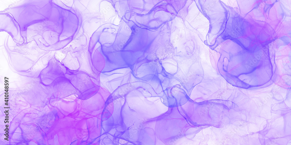 Background violet drawing with alcohol paints, fluid art. Digital art.