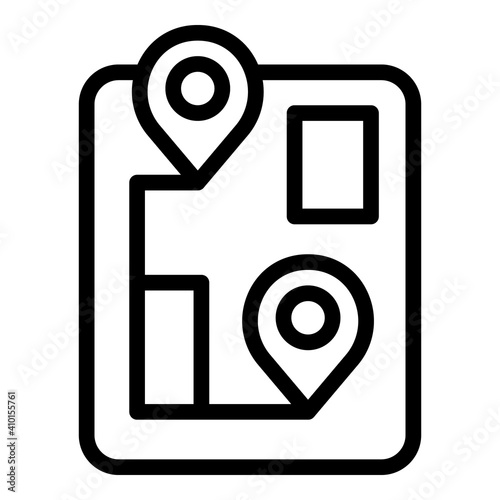 Check itinerary icon. Outline check itinerary vector icon for web design isolated on white background