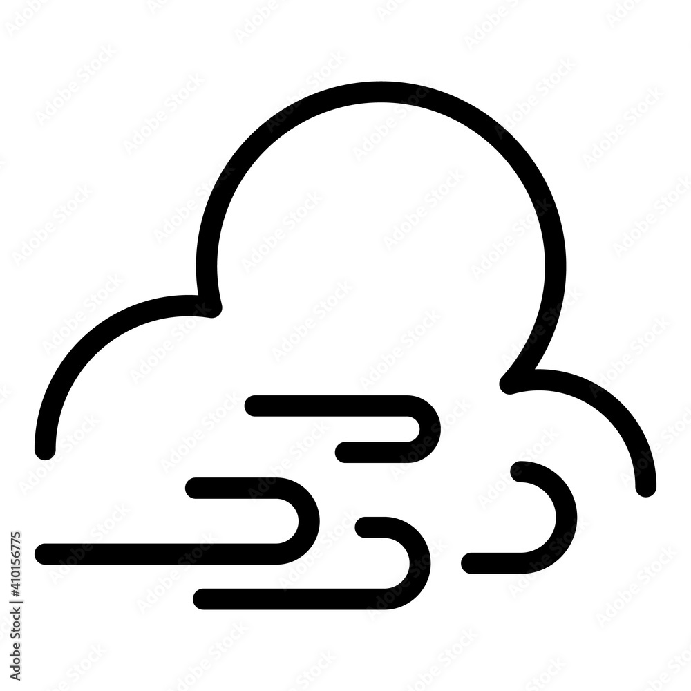 Windy weather icon. Outline windy weather vector icon for web design isolated on white background Windy weather icon. Outline windy weather vector icon for web design isolated on white background