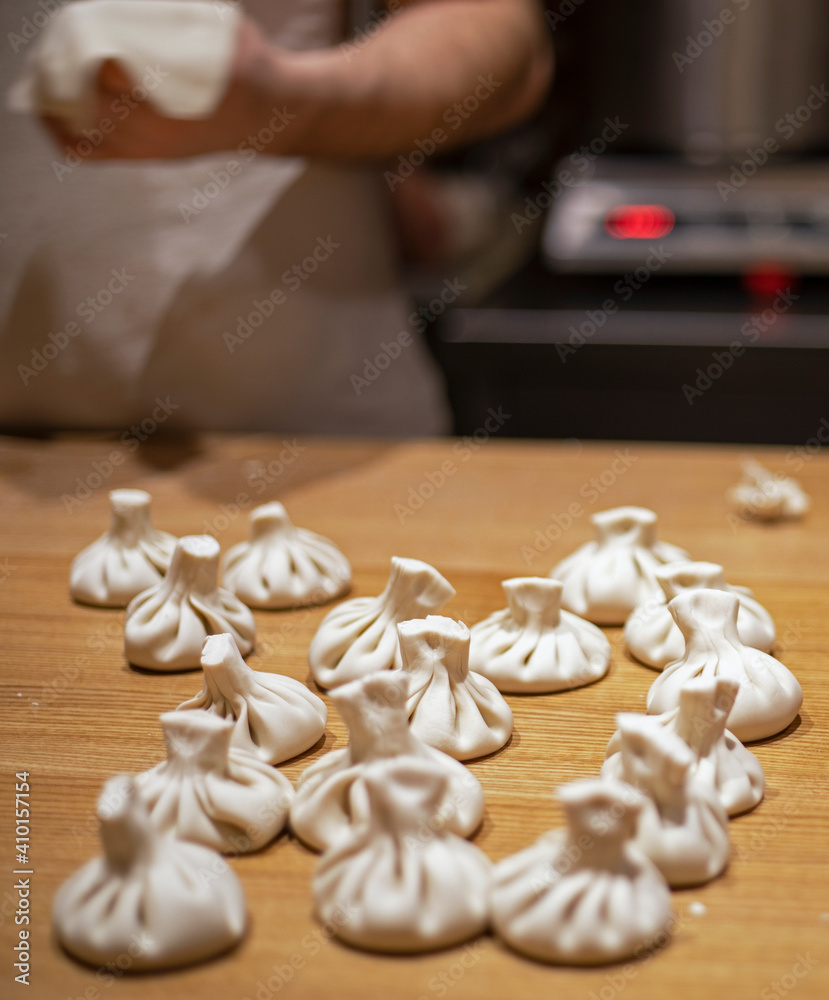 secrets to cook Georgian khinkali in a Georgian restaurant during a pandemic. secrets to cook Georgian khinkali in a Georgian restaurant during a pandemic.