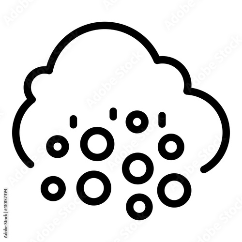 Weather rain cloud icon. Outline weather rain cloud vector icon for web design isolated on white background