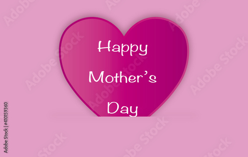 Illustration of the heart to congratulate mothers