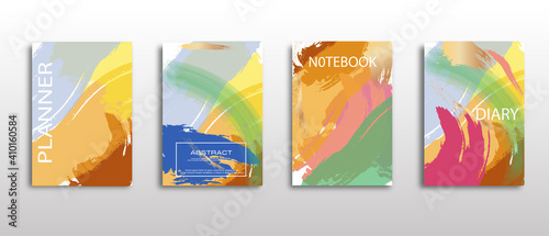 Minimal vector abstract cover notebook design. Planner and diary cover for print.