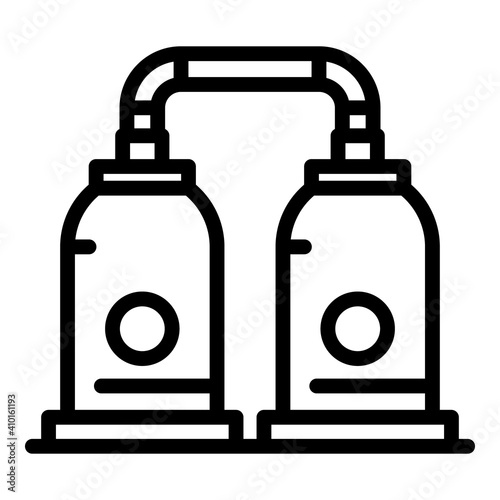 Bourbon factory icon. Outline bourbon factory vector icon for web design isolated on white background