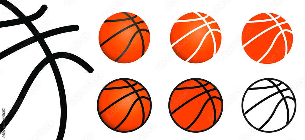 Orange basketball banner background. Game sports concept. Ball sport is a team sport. Flat vector icon. Basket Balls sign leather pattern