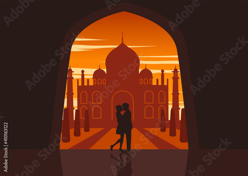 People - 07 Couple Taj  Mahal