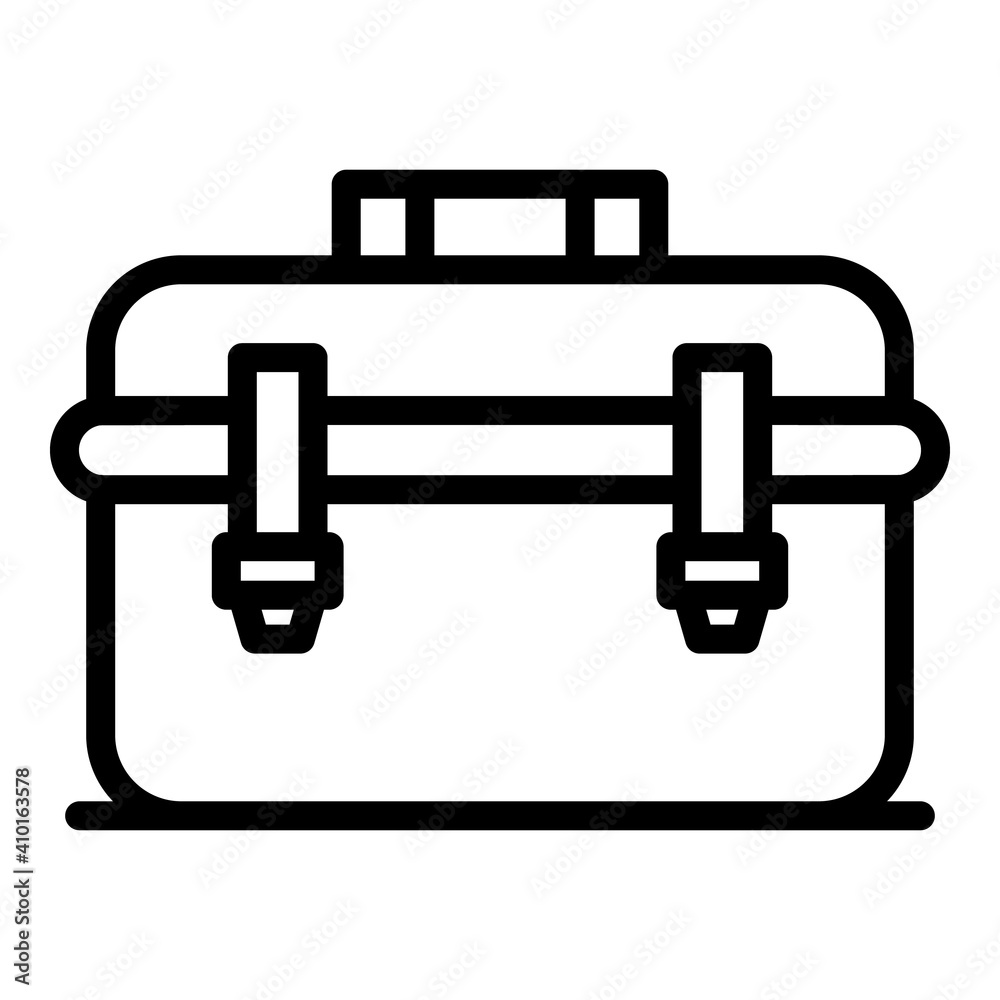 Builder tool box icon. Outline builder tool box vector icon for web design isolated on white background Builder tool box icon. Outline builder tool box vector icon for web design isolated on white background