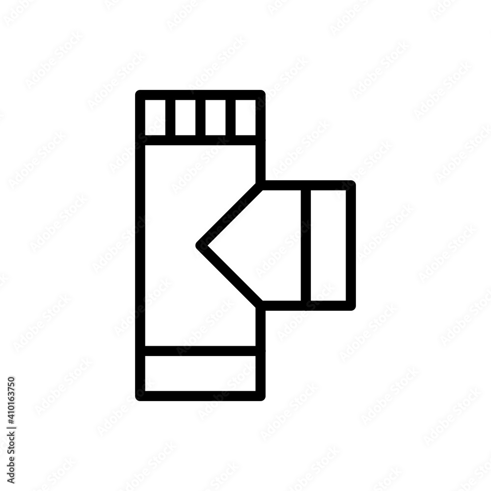 chimney sandwich pipe. Vector sign in a simple style isolated on a white background chimney sandwich pipe. Vector sign in a simple style isolated on a white background