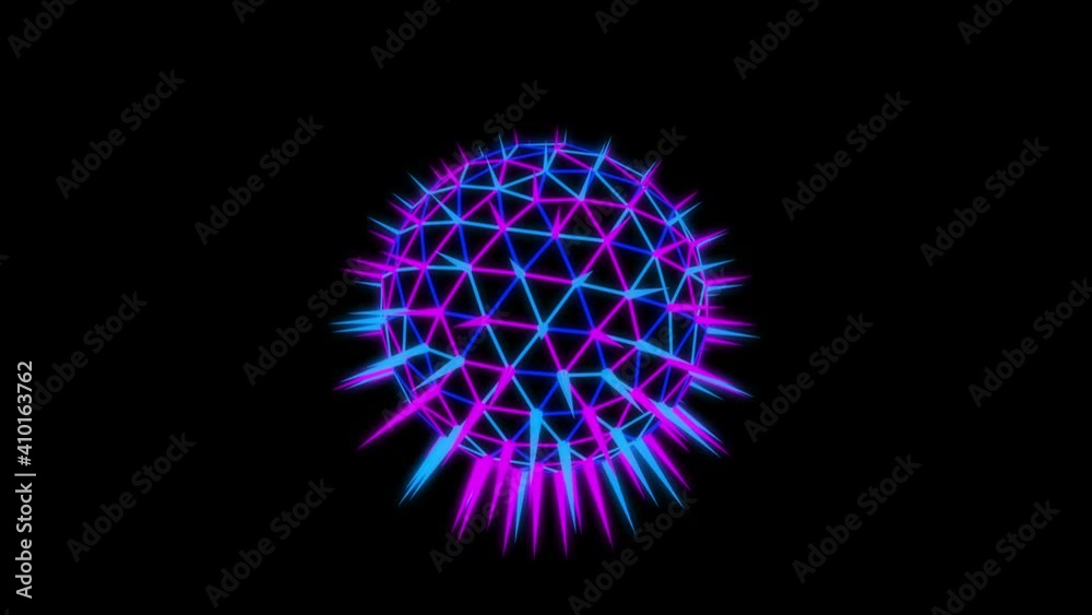 Sphere Abstraction Alpha Channel Looped Video