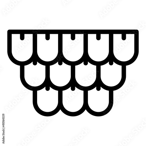 Builder house roof icon. Outline builder house roof vector icon for web design isolated on white background