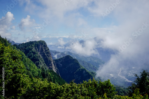 Beautiful mountain scenery of Alishan Natural Park