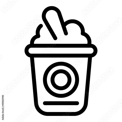 Yogurt nutrition icon. Outline yogurt nutrition vector icon for web design isolated on white background
