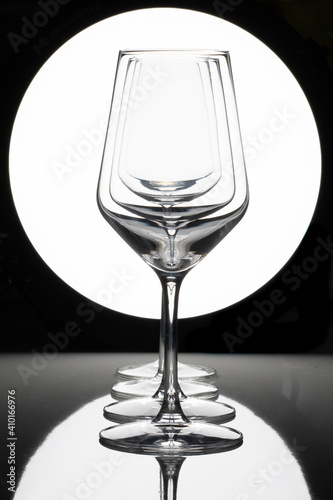 Wine glasses own black and white