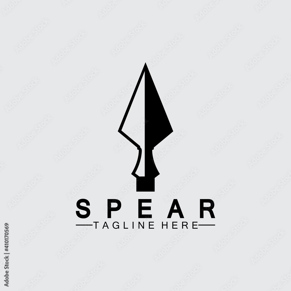 Spear logo icon vector illustration design.Head spear logo vintage illustration design vector Spear logo icon vector illustration design.Head spear logo vintage illustration design vector