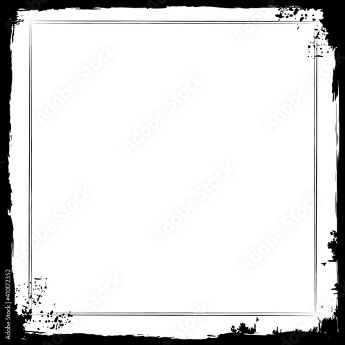 grunge frame, grunge background, with paint strokes and splashes