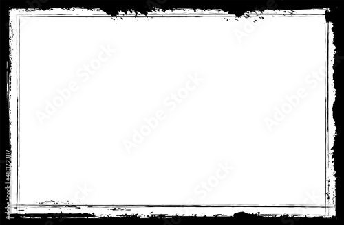 grunge frame, grunge background, with paint strokes and splashes