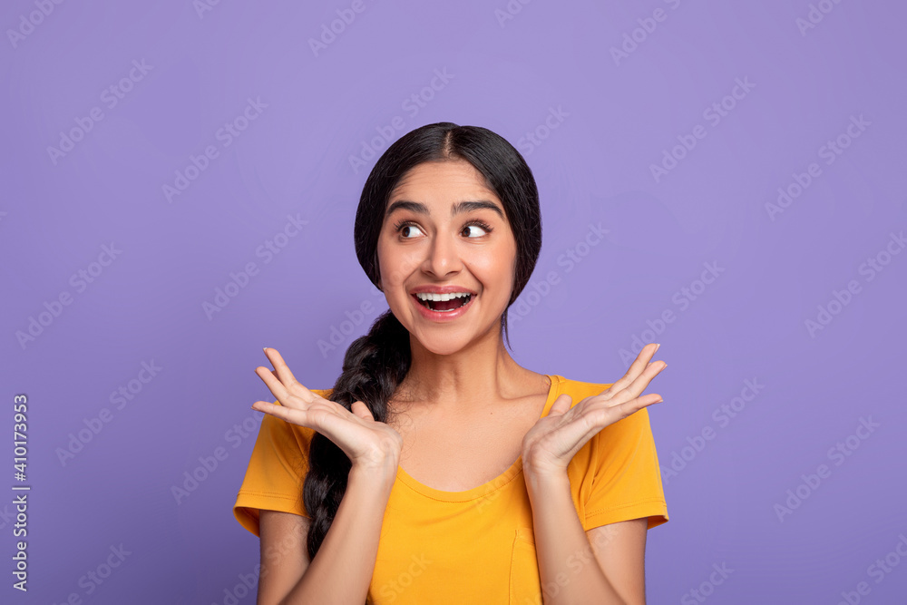 Close up portrait of happy young indian woman Close up portrait of happy young indian woman