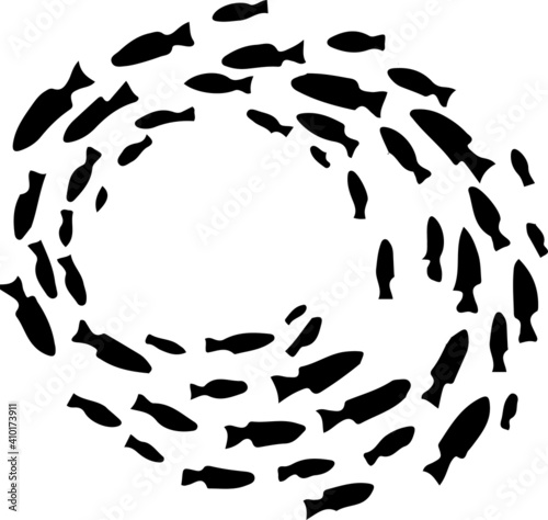 school of fish vector isolated on background