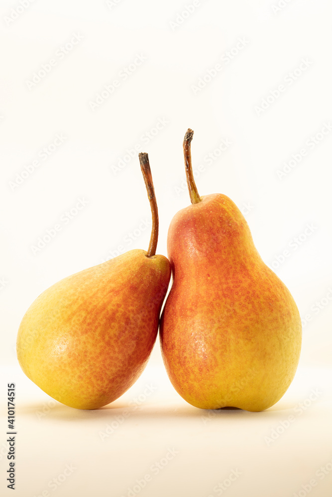 Yellow pears isolated on white background Yellow pears isolated on white background