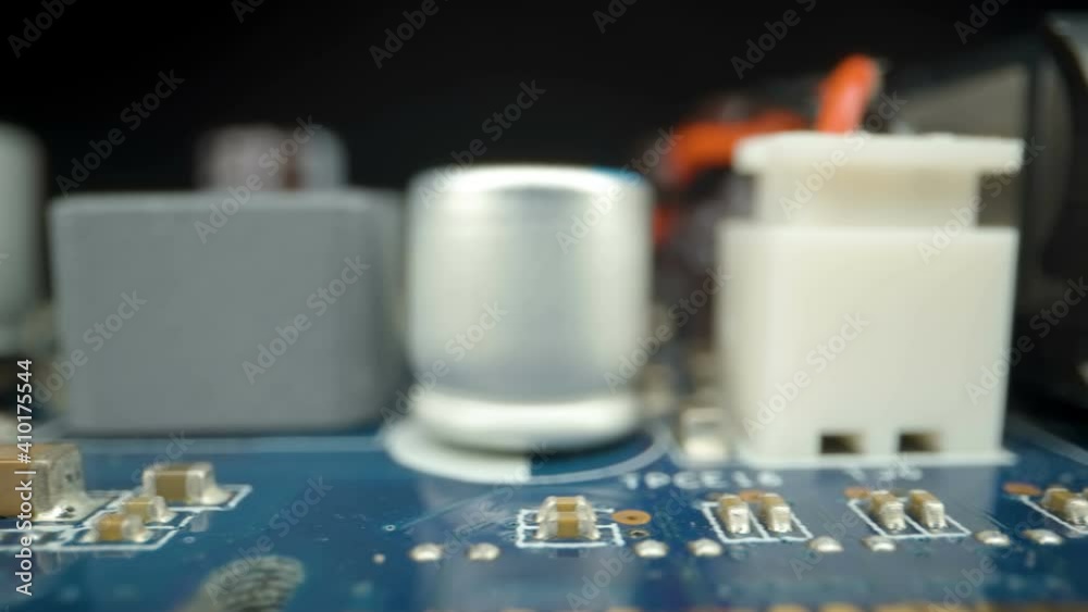 The circuit boards of the CPU of the computer on a closer look The circuit boards of the CPU of the computer on a closer look