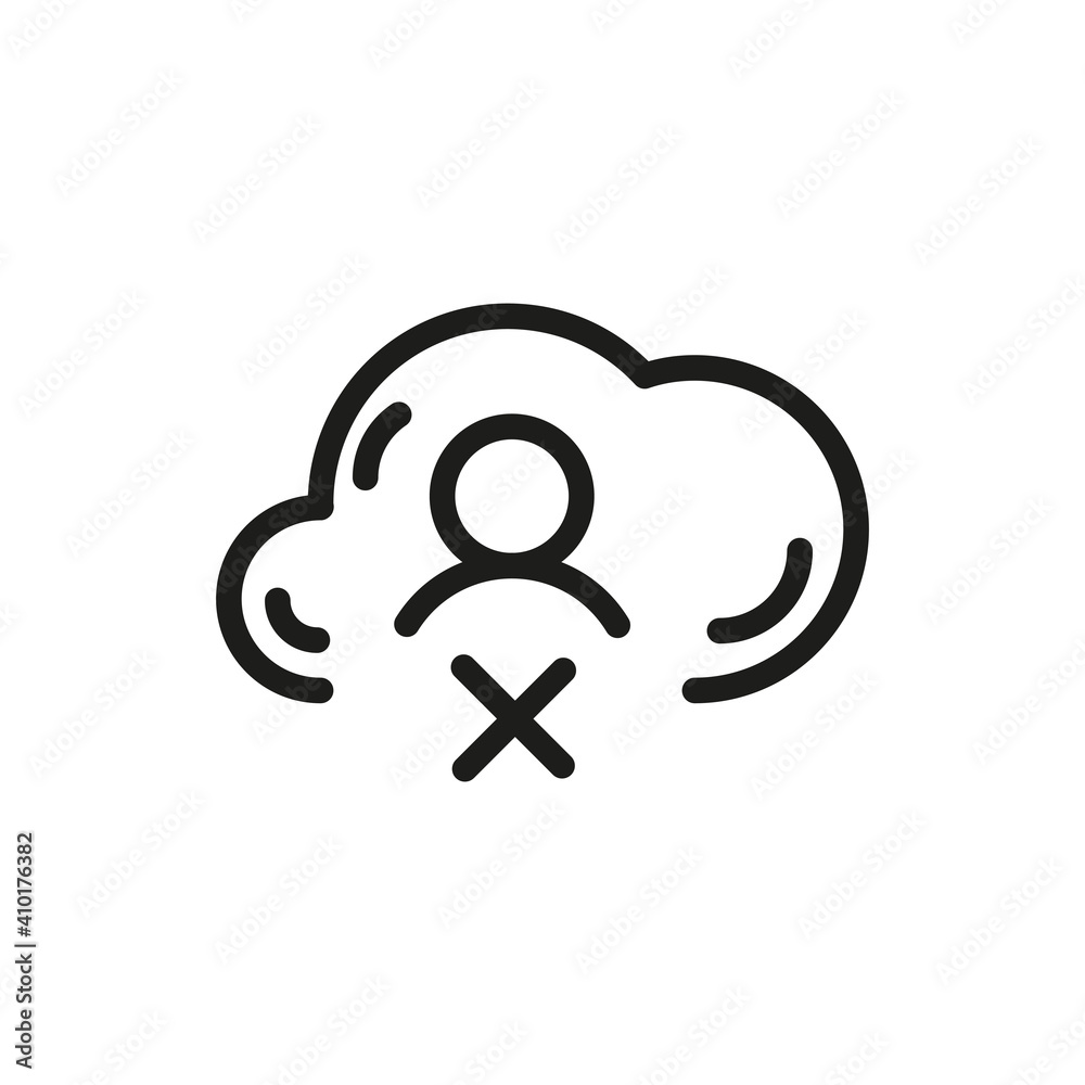 Cloud Service And Network Related Line Icon. Database And Online Storage Vector Illustration Cloud Service And Network Related Line Icon. Database And Online Storage Vector Illustration