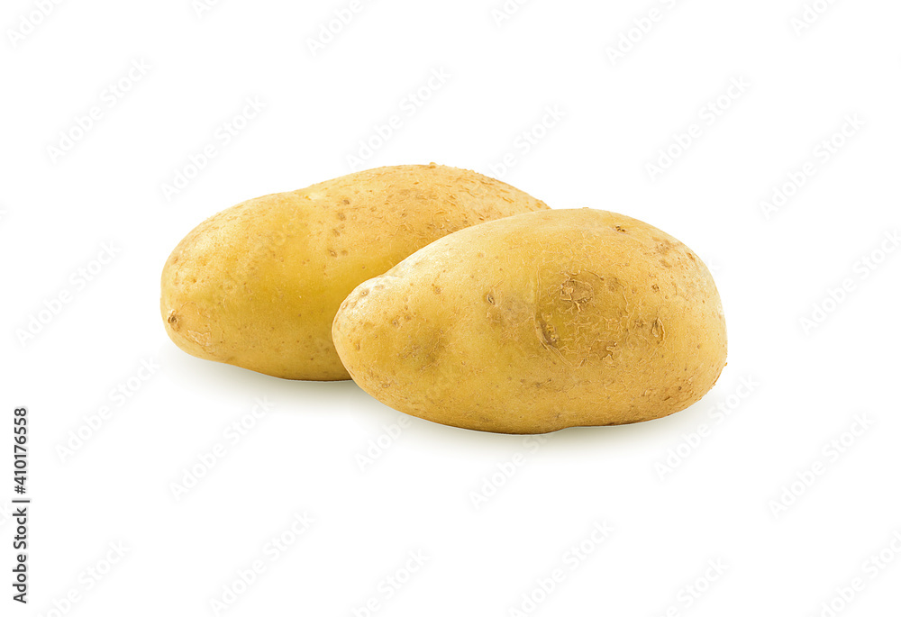 Young potato isolated on white background. Young potato isolated on white background.