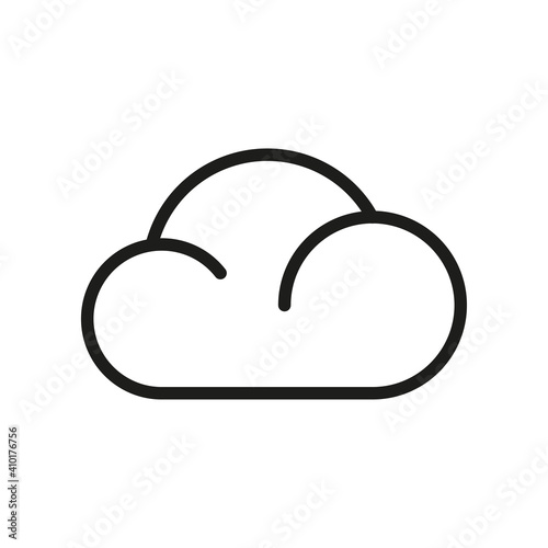 Cloud Outline Vector Icon. Related Weather Icon For WebSites And App