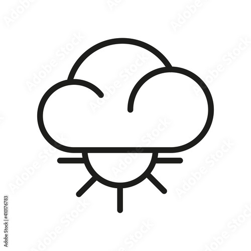 Cloud Outline Vector Icon. Related Weather Icon For WebSites And App