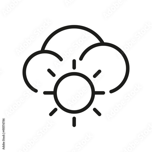 Cloud Outline Vector Icon. Related Weather Icon For WebSites And App