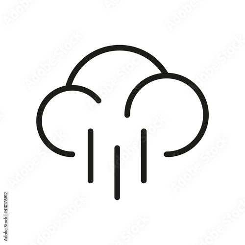 Cloud Outline Vector Icon. Related Weather Icon For WebSites And App