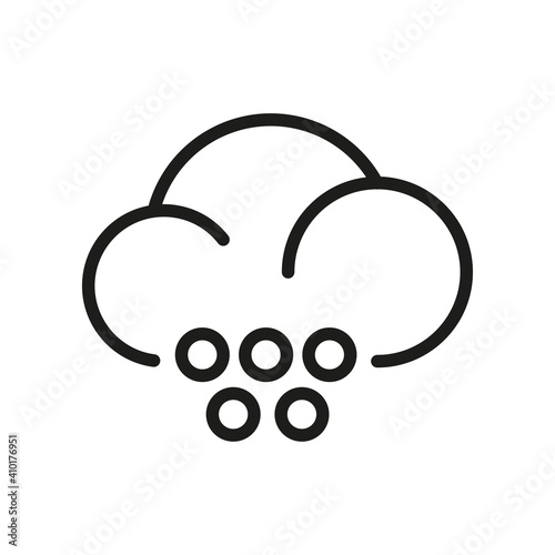Cloud Outline Vector Icon. Related Weather Icon For WebSites And App