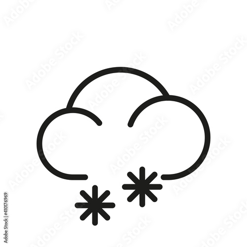 Cloud Outline Vector Icon. Related Weather Icon For WebSites And App