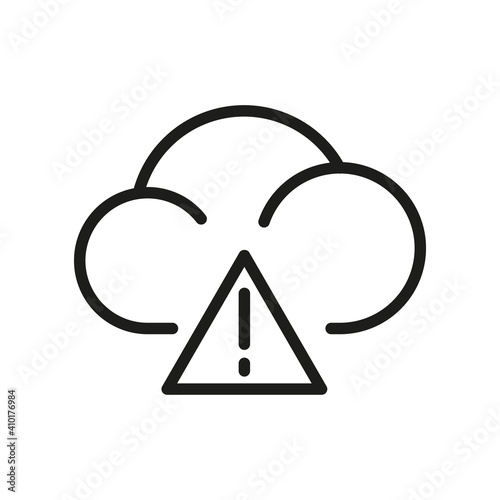 Cloud Outline Vector Icon. Related Weather Icon For WebSites And App
