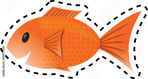 POISSON ROUGE AVRIL A DECOUPER