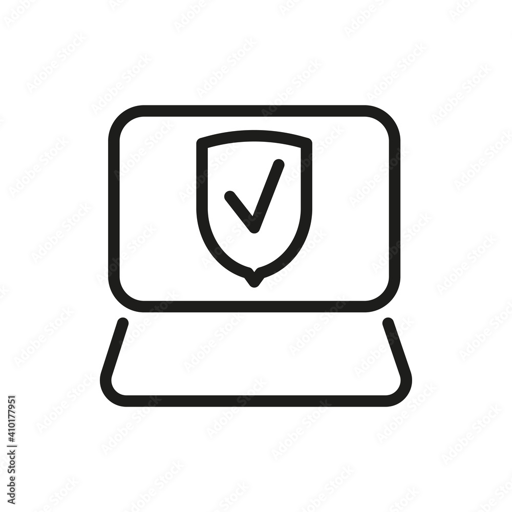 Data Security Outline Vector Icon Related Protect Personal Information Data Security Outline Vector Icon Related Protect Personal Information