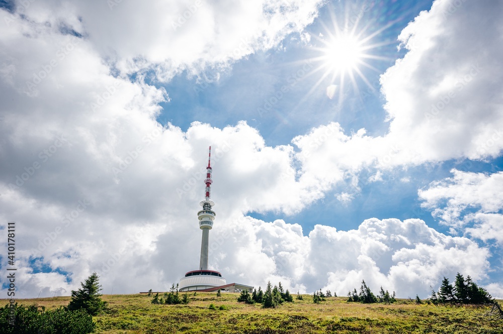 Obraz premium clouds over the transmitter