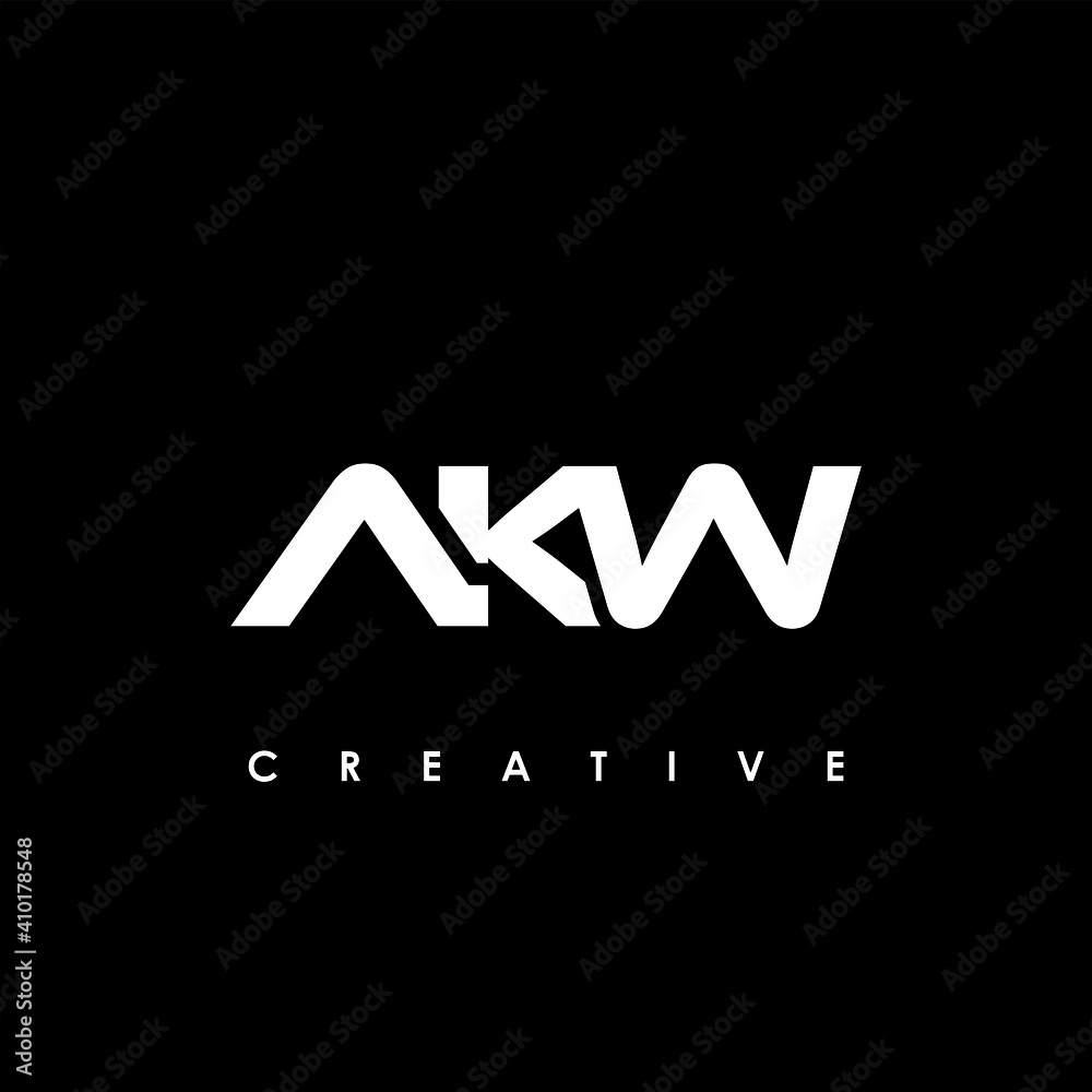 AKW Letter Initial Logo Design Template Vector Illustration