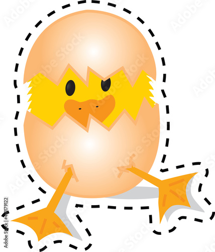 POUSSIN 2 DE PAQUES A DECOUPER