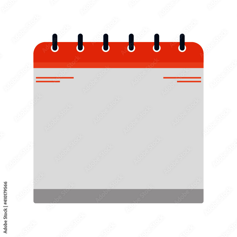 Vector of a blank calendar with spiral top Vector of a blank calendar with spiral top