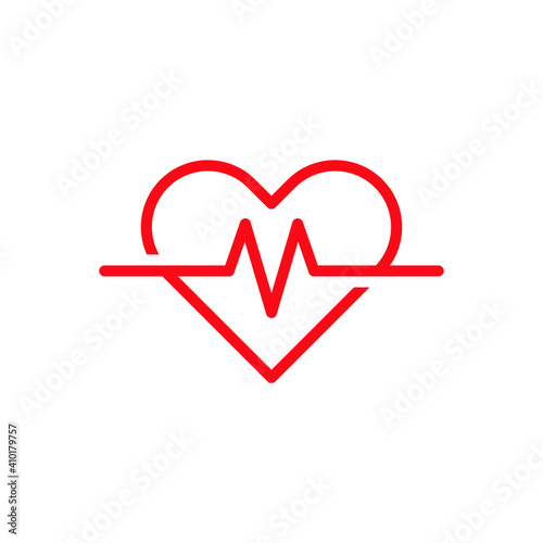 Linear heartbeat icon