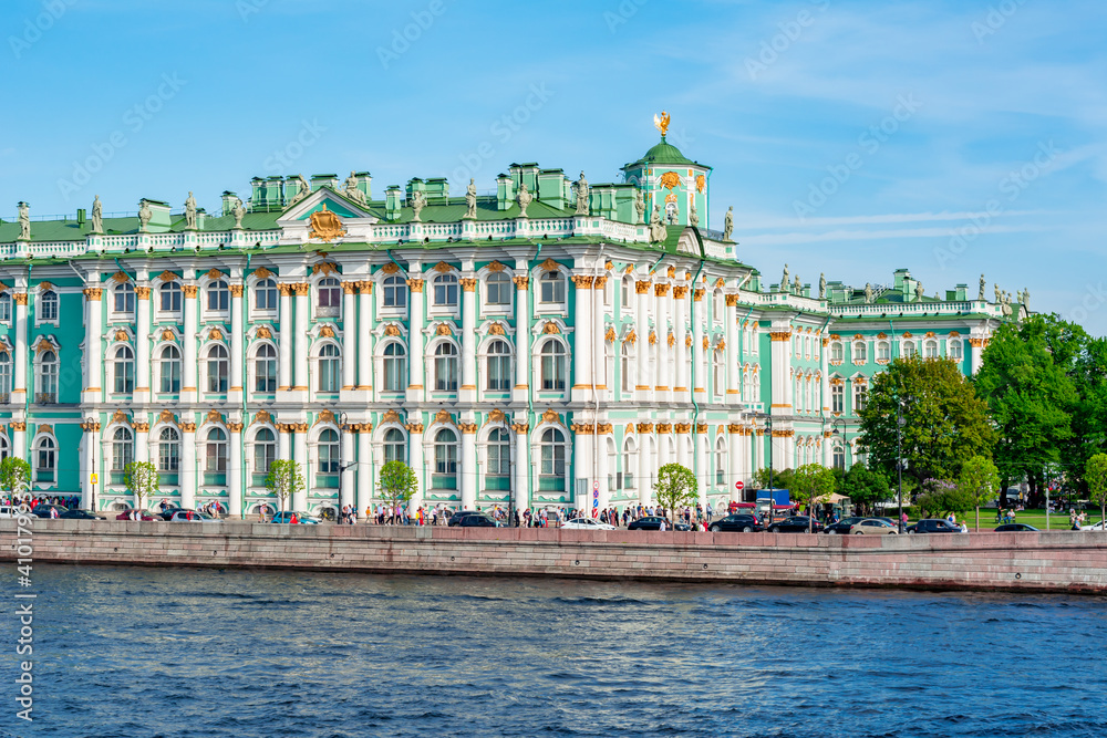 Winter Palace (State Hermitage museum) and Neva river, Saint Petersburg, Russia