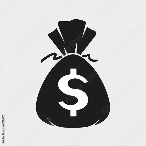 money bag sign symbol icon set