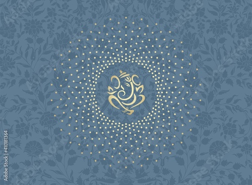 Ganesha, wedding card, royal Rajasthan, India	