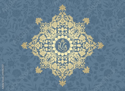 Ganesha, wedding card, royal Rajasthan, India	