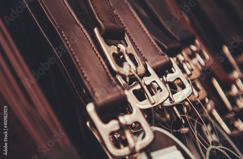 Genuine Leather Belts in Retail Store © Tomasz Zajda