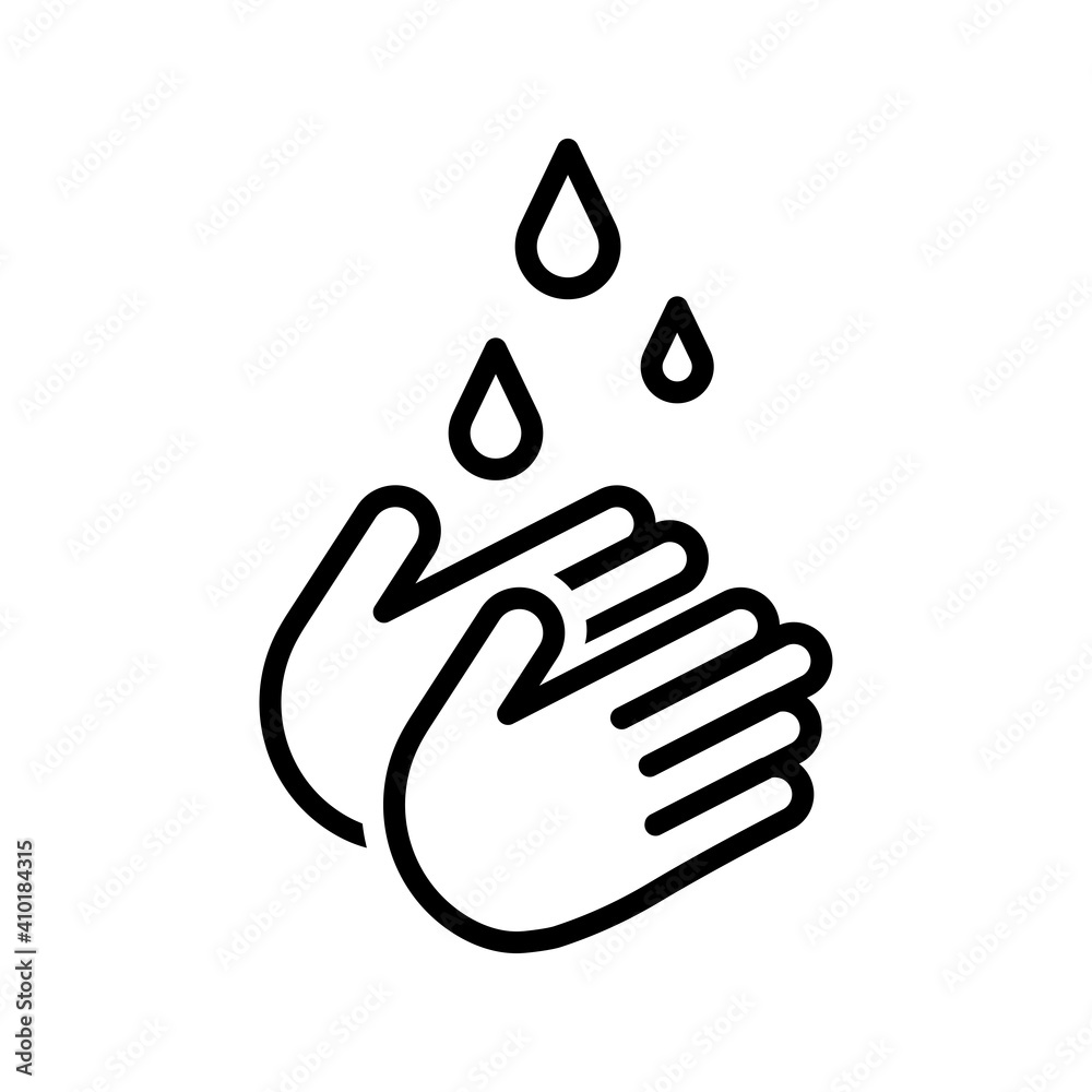 Fototapeta premium Hand wash flat vector icon. Clean hands flat vector icon