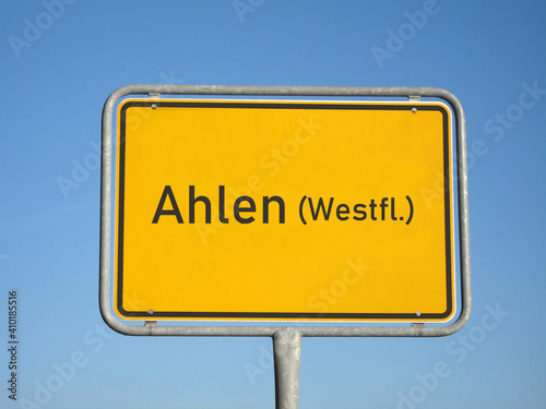Ortsschild Ahlen (Westf.) photo