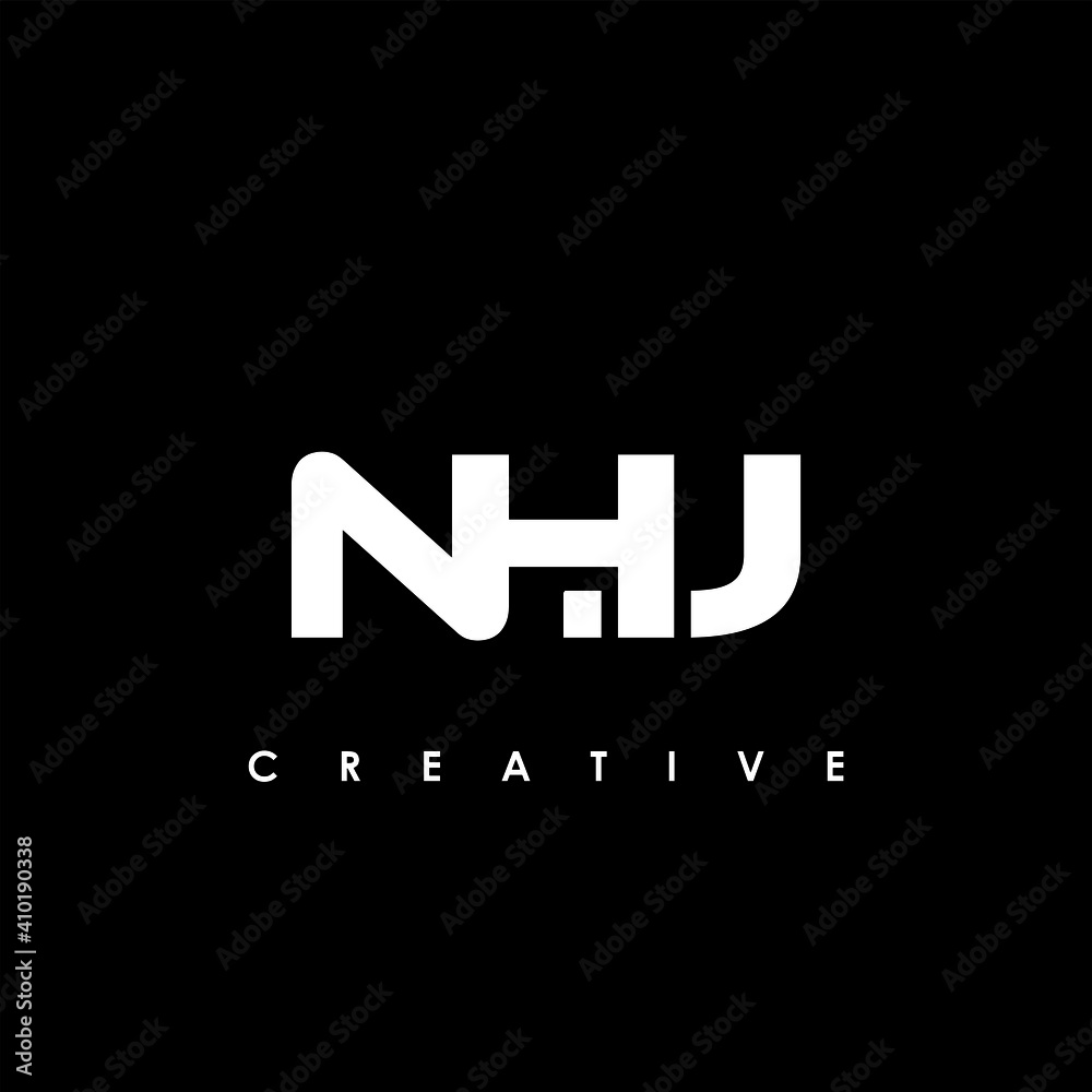 NHJ Letter Initial Logo Design Template Vector Illustration